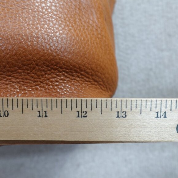 Dooney & Bourke Womens Handbag Tote Beige Leather Hobo Zip Dillen - Picture 6 of 13